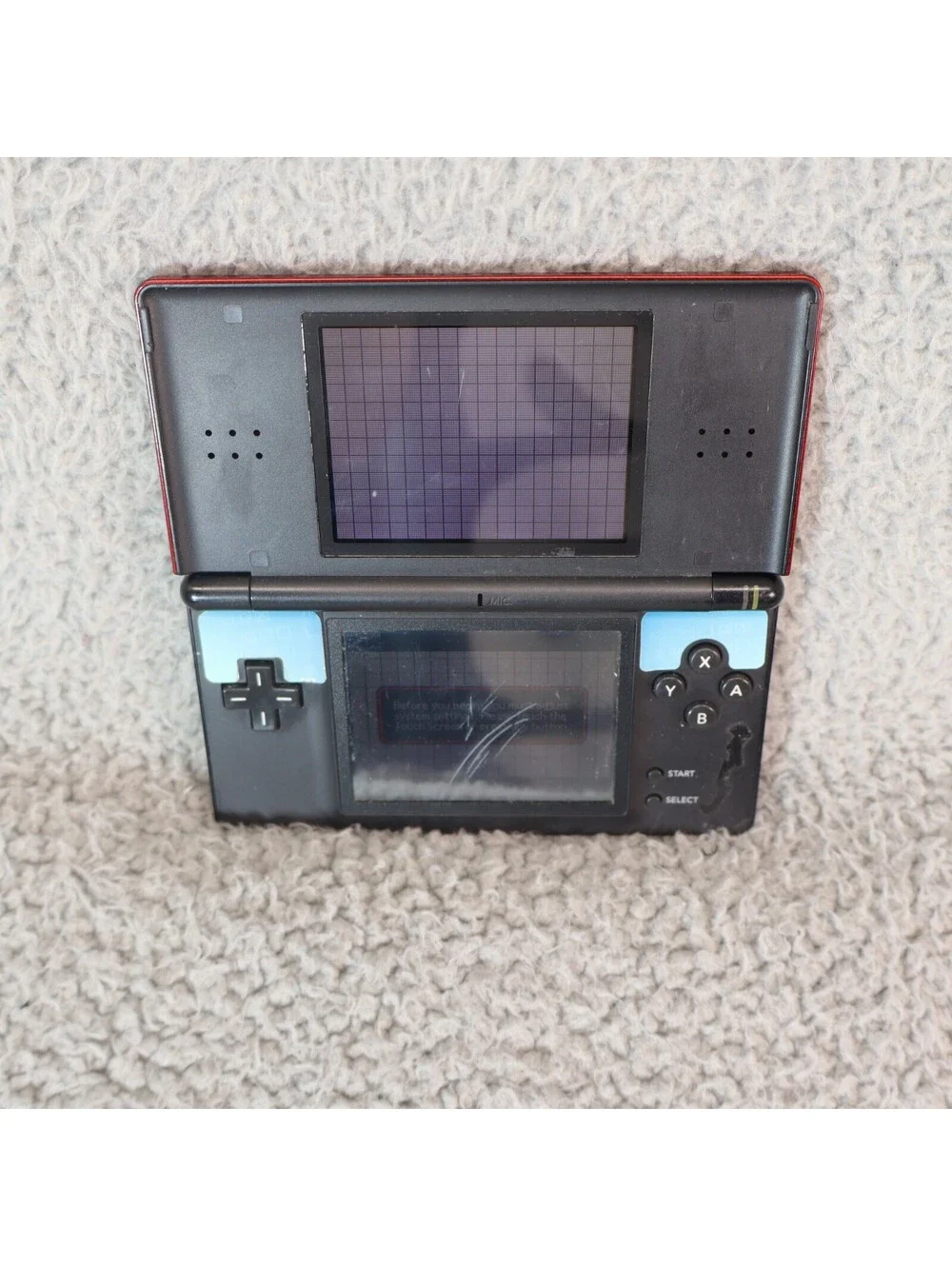 Nintendo DS Lite Red/Black Handheld Console Touchscreen USG-001
